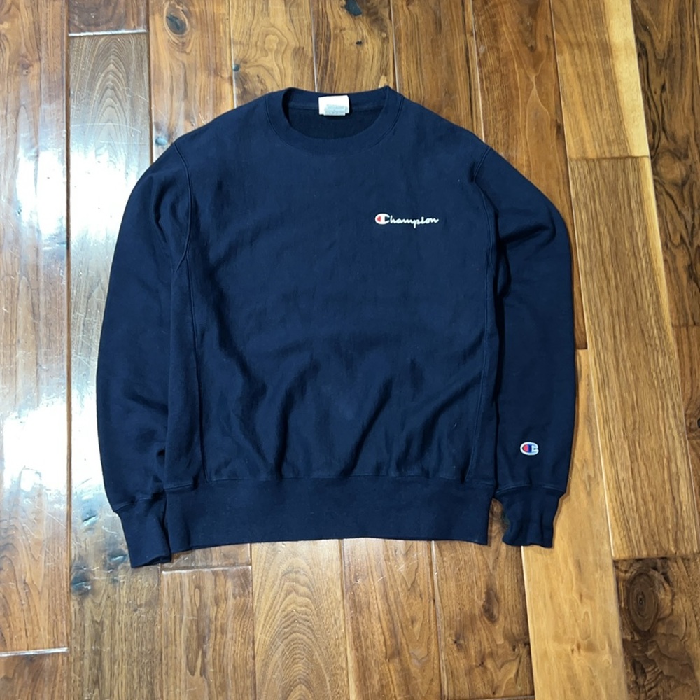 CHAMPION REVERSE WEAVE CREW NECK CREWNECK SWEATSHIRT NAVY SZ M